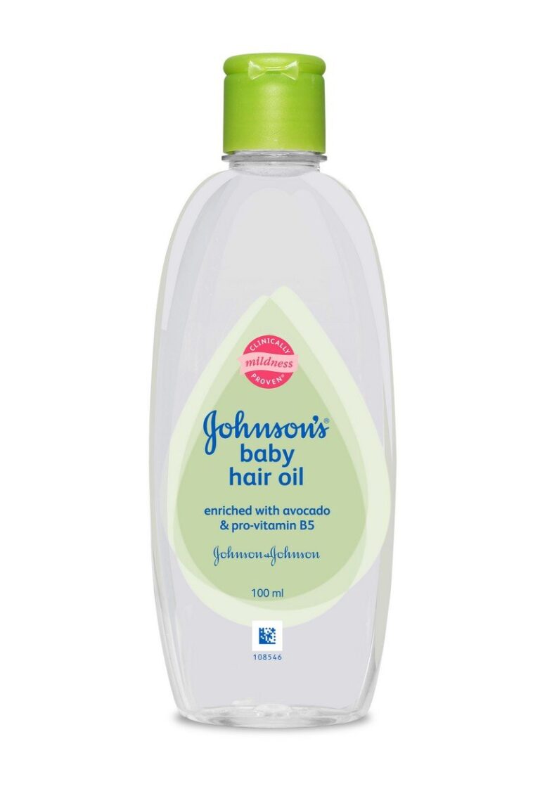 Johnsons baby hair oil with avocado extract for soft hair care