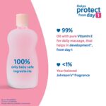 Johnson's baby oil bottle for smooth and healthy skin care routine