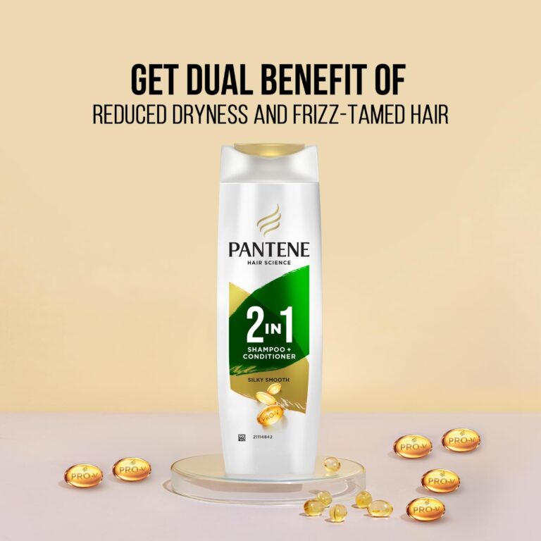 Pantene silky smooth anti hair fall shampoo conditioner bottle