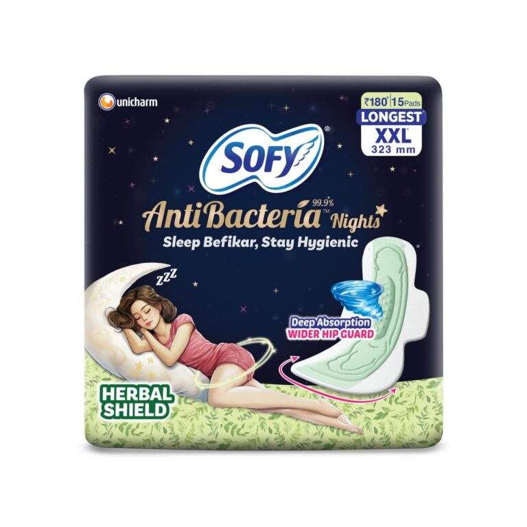 Sofy antibacterial sanitary pads XXL size pack of 15 for long protection
