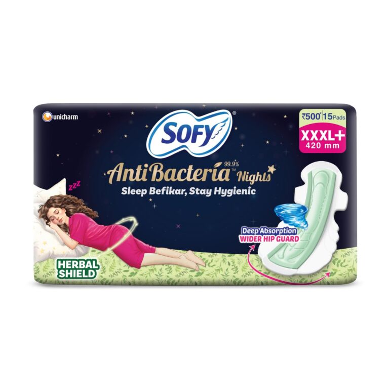 Sofy antibacterial sanitary pads XXXL plus pack of 15 for hygiene care