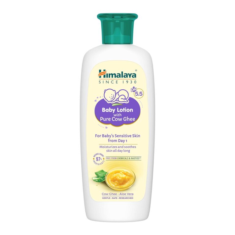 Himalaya Baby Lotion with Pure Cow Ghee 100ml for newborn and sensitive baby skin